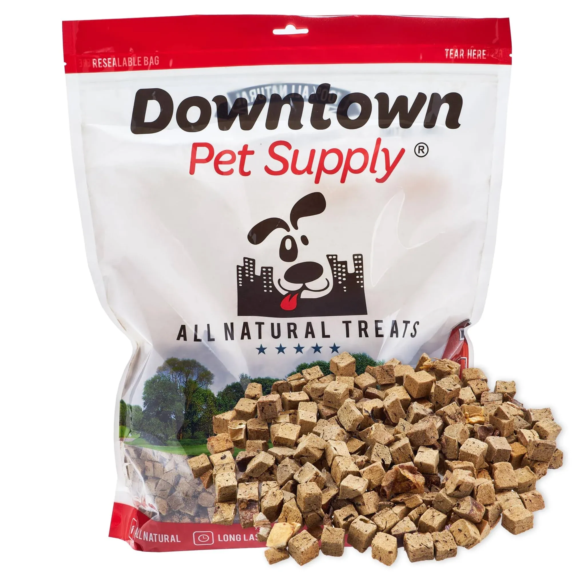 Downtown Pet Supply Freeze Dried Dog Treats, Beef Heart 4 OZ - Single Ingredient, Nutrient-Rich, All Natural Dog Treats for Training, Great as Cat Snacks for Indoor Cats - Low Calorie Dog Treats