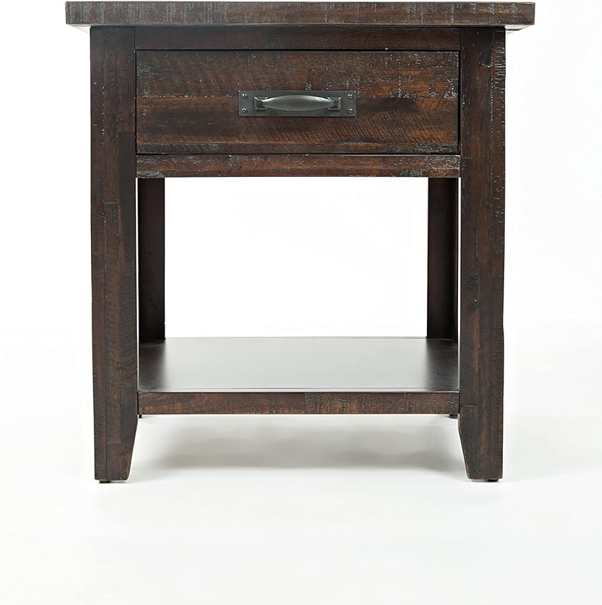 Jofran Inc. Jackson Lodge, Drawer Nightstand, 24" W X 16" D X 25" H, Deep Chocolate Finish, (Set of 1)