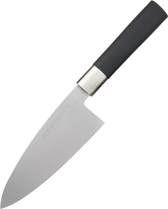 Kai Wasabi Deba Knife 6", Traditional Japanese Knife For Fish And Poultry