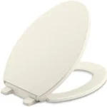 Kohler K-20110-96 Brevia Elongated Toilet Seat with Grip-Tight Bumpers, Quiet-Close Seat, Quick-Attach Hardware, BiscuitKohler K-20110-96 Brevia Elongated Toilet Seat with G…