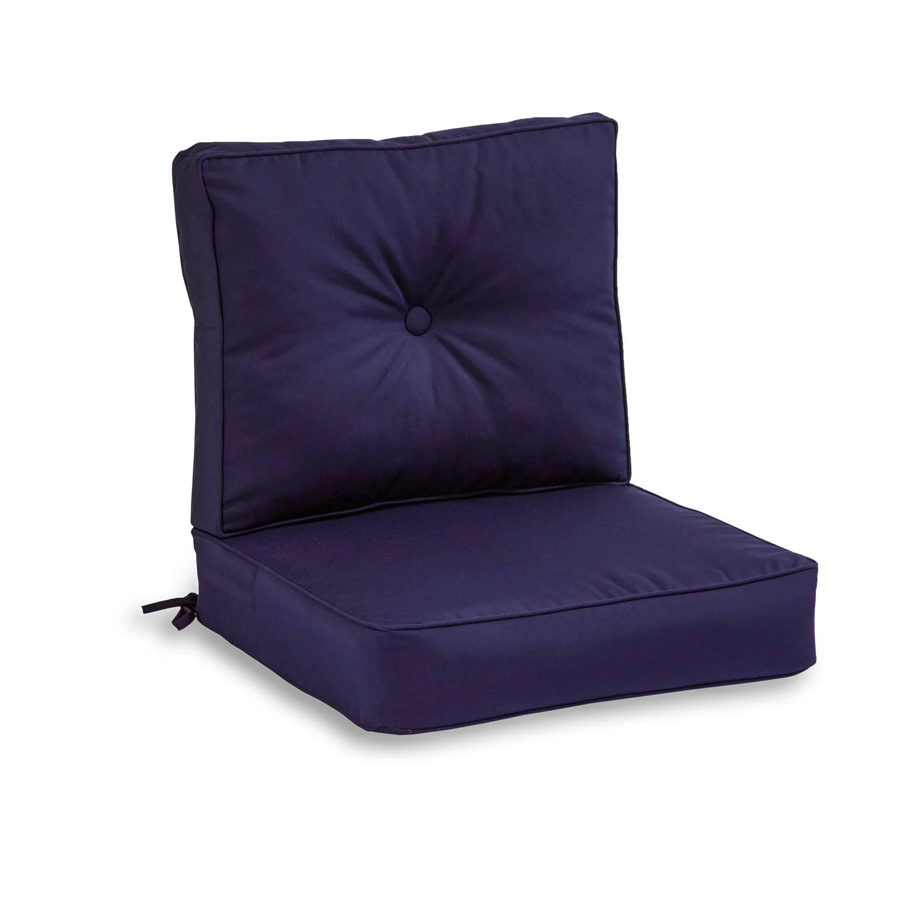 South Pine Porch Navy Sunbrella Fabric Deep Seat Cushion, 2 Piece Set