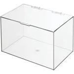 mDesign Plastic Bathroom Stackable Storage Container Box with Lid Clear