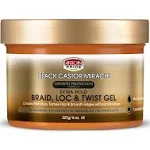 African Pride Black Castor Miracle Extra Hold Braid LOC & Twist Gel 8oz