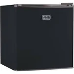 BLACK+DECKER BCRK17B Compact Refrigerator Energy Star Single Door Mini Fridge with Freezer, 1.7 Cubic Feet, Black