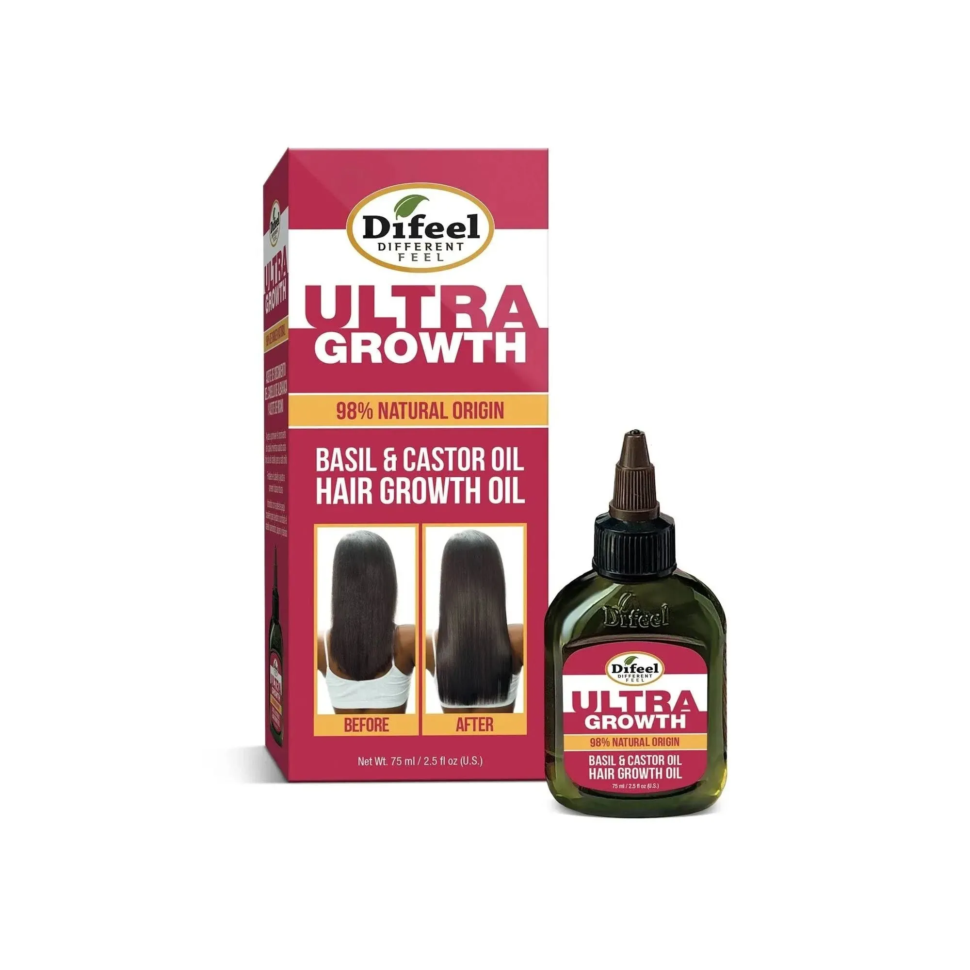 Difeel 2.5 fl. oz. Ultra Basil & Castor Hair Growth Oil