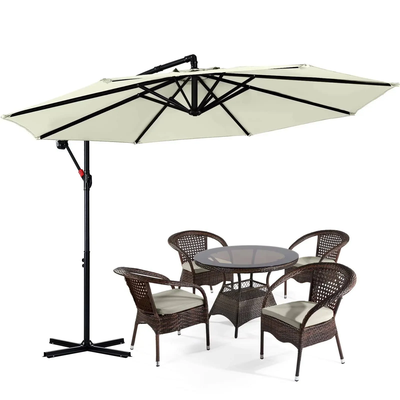 ABCCANOPY Cantilever Patio Umbrellas 10ft, Heather Beige