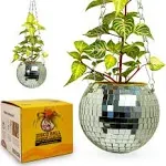 Disco Ball Planter 6 inch - Hanging Planters with Chain & Macram Rope