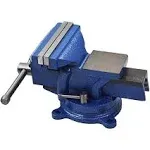 findmall Heavy Duty Bench Vise 360 Swivel Base Bench Vise Table Top Clamp with Lock, Big Size Anvil Top (6'')