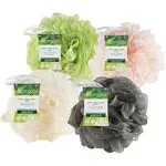 Delicate Ecopouf 4 Pack, Loofah Sponge for Bath &amp; Shower, Recycled Netting, Gent