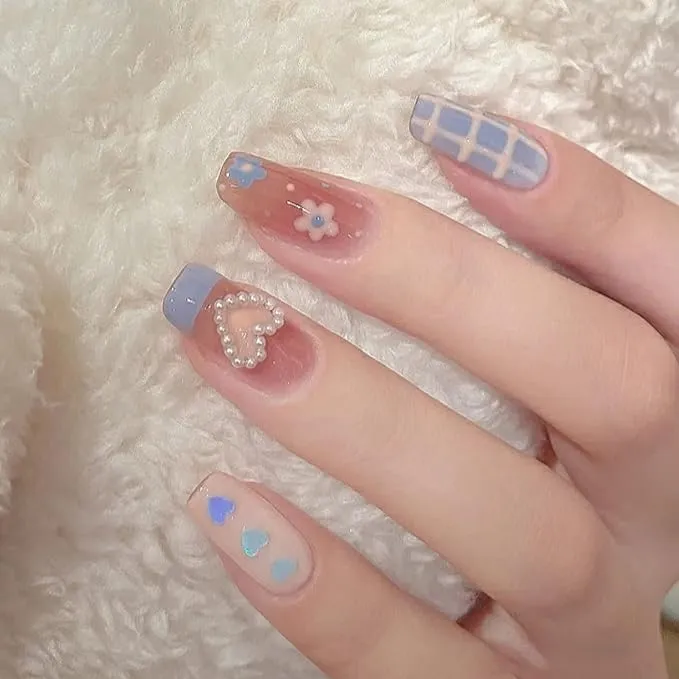 24pcs/Set Press On Nails D-32