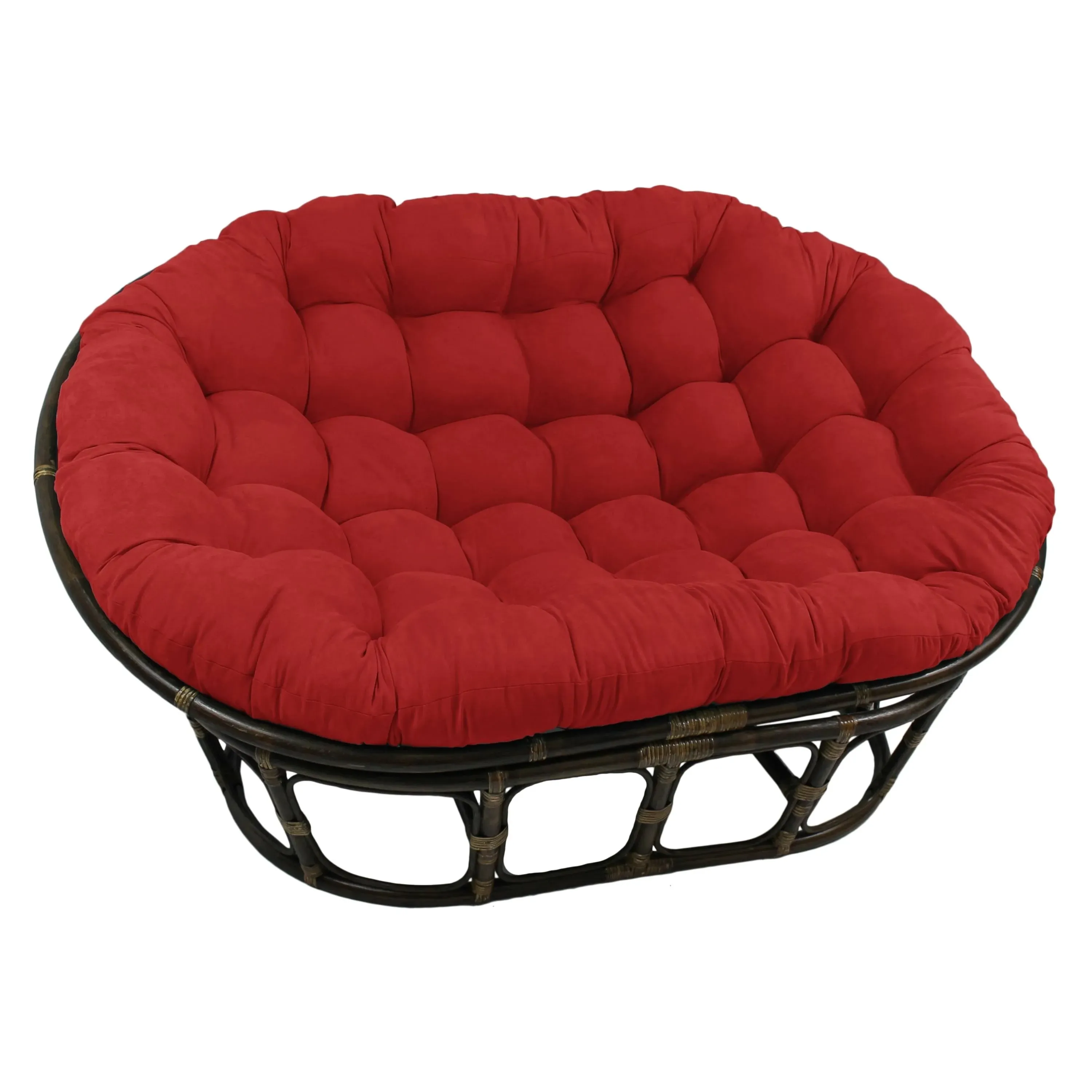 Blazing Needles 78-Inch MicroSuede Double Papasan Cushion - Cardinal Red
