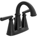 American Standard 7018201.243 Edgemere 4-Inch Centerset 2-Handle Bathroom Faucet, Brass, Matte Black