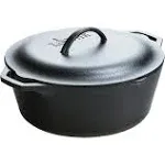 Lodge L10DOL3 7 Qt. Pre-Seasoned Cast Iron Dutch Oven with Dual Handles