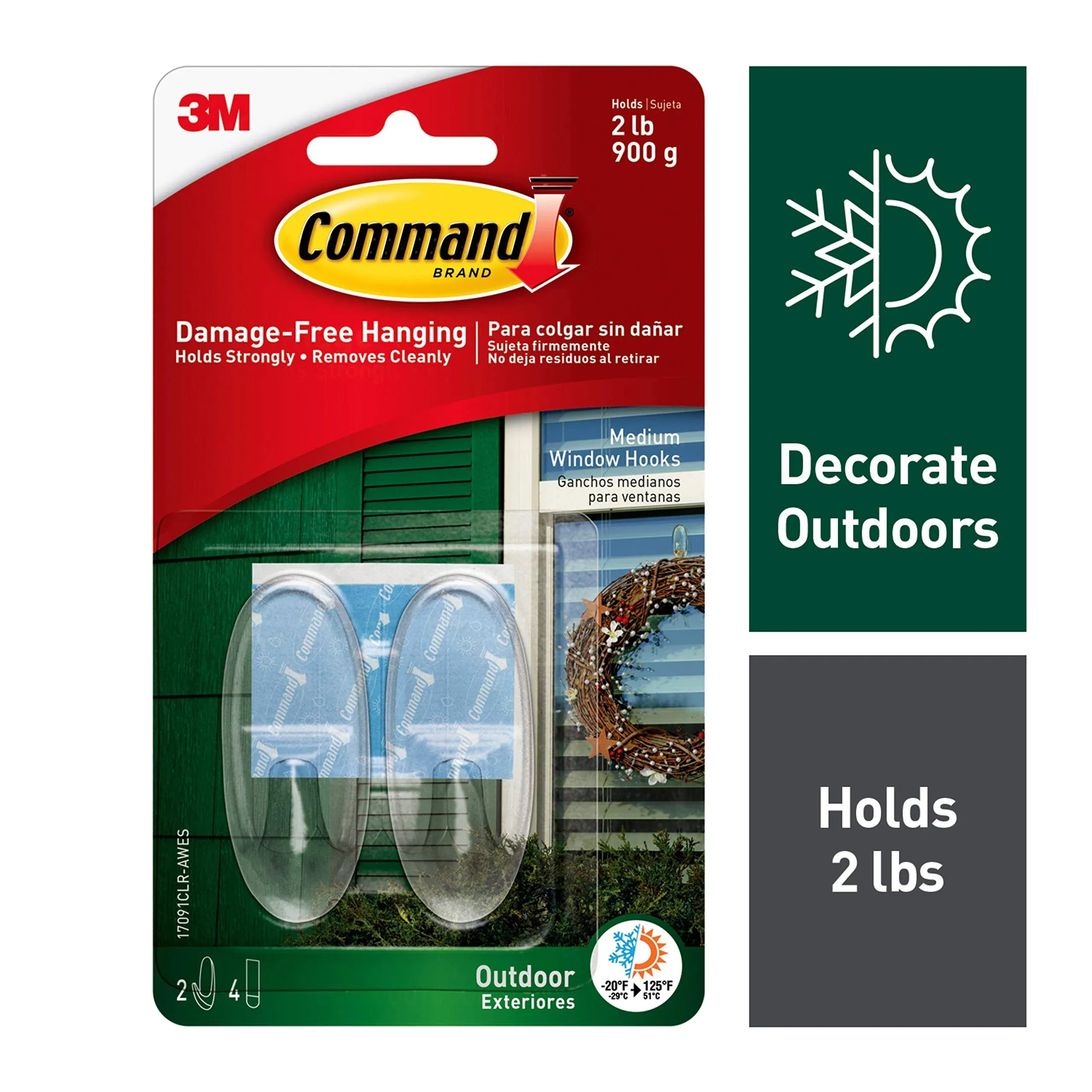 Command Medium Outdoor Window Hooks