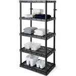 Gracious Living Knect A Shelf Heavy Duty Storage 5 Tier Shelving Unit