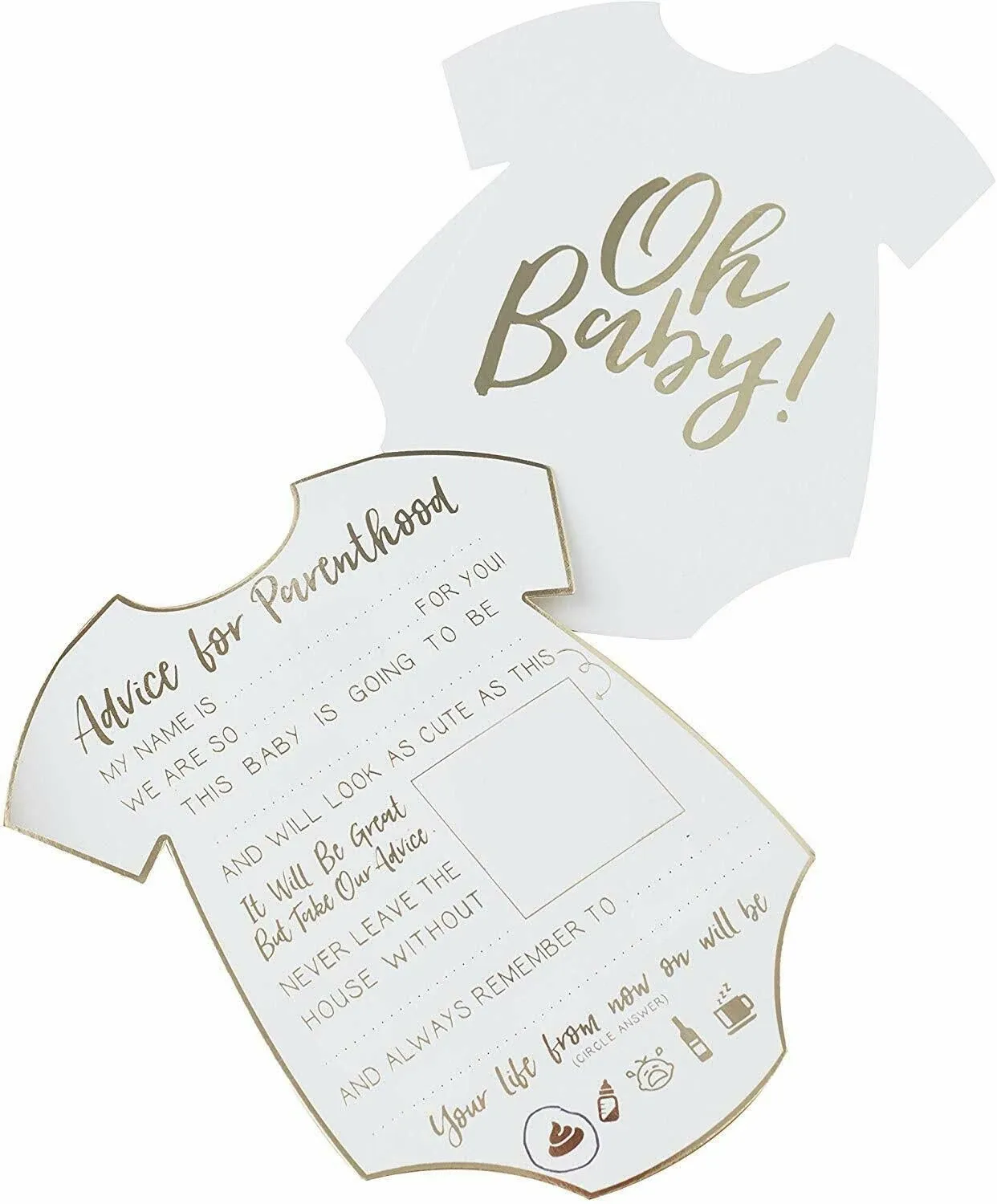 Baby Shower Gift Advice Cards |Oh Baby |Baby Shower Gift| Gold Foil Party Decoration| Mummy to Be |New Baby | Baby Girl| Baby Boy| New Mum