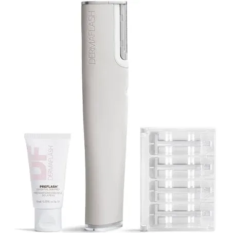DERMAFLASH Luxe+ Advanced Sonic Dermaplaning & Removal Set - Blush