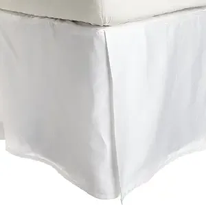 Luxor Treasures Executive 3000 Series Queen Sz Microfiber Bed Skirt White 60x80