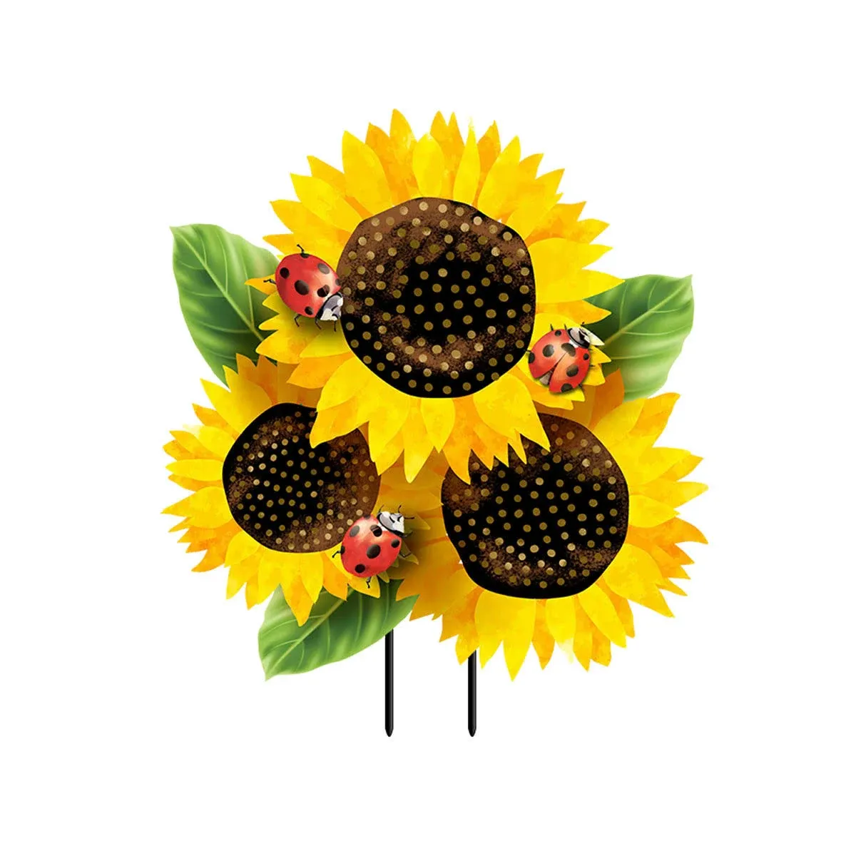 Ladybugs and Sunflowers Metal Art 27.5" x 17" Briarwood Lane