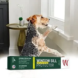 CLAWGUARD Window Sill Protector - Strong Transparent Protection from Dog and Cat Scratching, Chewing, Slobbering and Clawing on Window Sills. Keep Paws Safe and Home Clean. (Clear 29.5 in. x 3.25 in.)