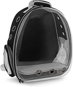 MiMu Bubble Backpack Cat Carrier Bag - 13lb Cap Clear Pet Travel Carrier