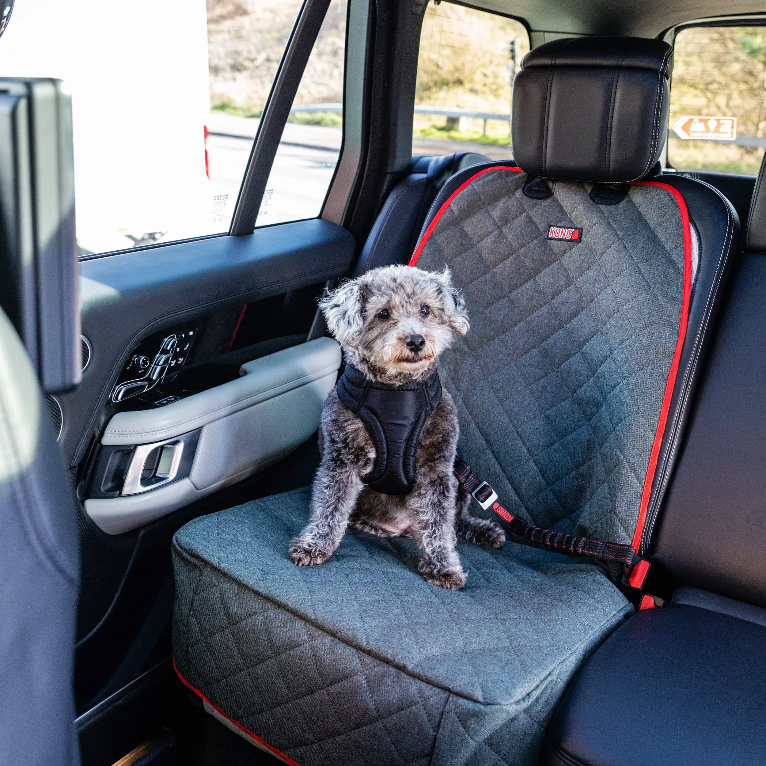 Kong Single Seat Cover, Gray & Red