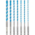 5/16" Concrete Drill Bit Set & Masonry Drill Bit Set, Shockproof Hex Shank Hamme