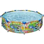 Bestway Steel Pro 9' x 26" Above Ground Round Outdoor Swimming Pool, Panda Print