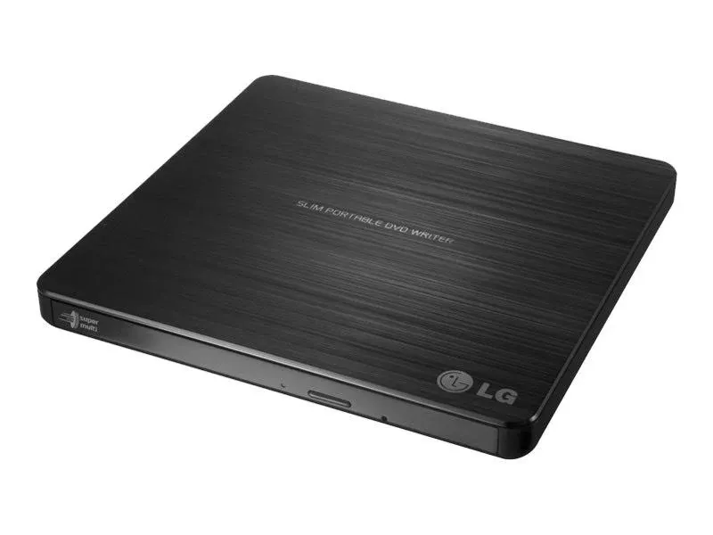 LG Electronics 8X USB 2.0 Super Multi Ultra Slim Portable DVD Rewriter External Drive with M-DISC Support for PC and Mac, Black (GP60NB50)