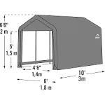 ShelterLogic Shed-In-A-Box Canopy Storage Shed - 6W x 10D x 6.5H ft.