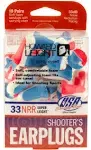 Howard Leight USA Shooters Earplugs,10pr Red/White/Blue