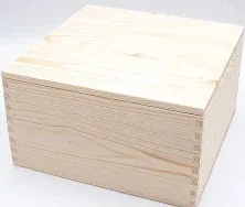 Brilliant Gifts Large Unfinished Quality Wooden Pine Boxes with Lids