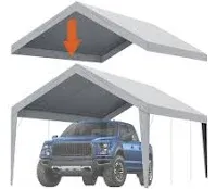 VEVOR 10 x 20 ft. Carport Replacement Canopy Cover