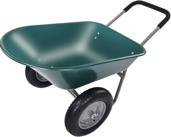 Elevon Dual-Wheel Home Garden Yard Utility Wheelbarrow Cart