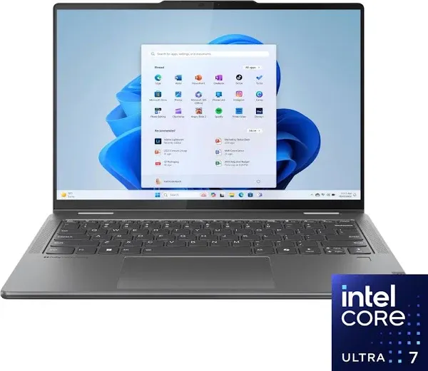 Lenovo - Yoga 7 2-in-1 14" 2K Touchscreen Laptop - AMD Ryzen 5 8640hs with 8GB Memory - 512gb SSD - Artic Grey