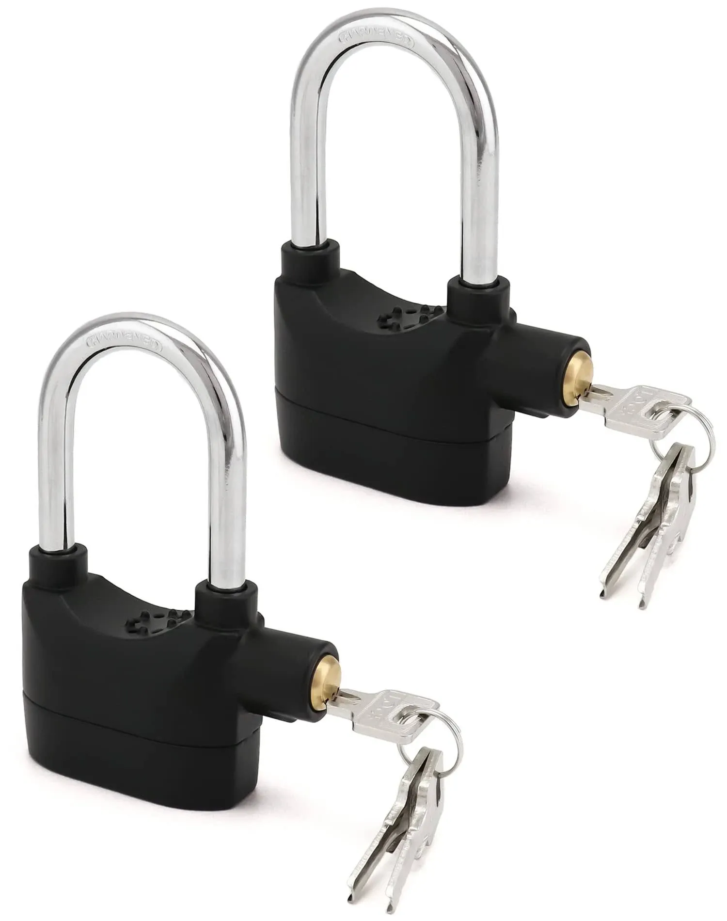 QWORK Alarm Lock, 110 Db Anti-Theft Security Padlock, 2 Pack Door Motorcycle Bic