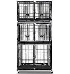 Homey Pet 43" Stackable Heavy Duty Cage with Feeding Doors and Divider