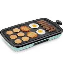 Deluxe Everyday Electric Griddle with Dishwasher Safe Removable Nonstick Cooking
