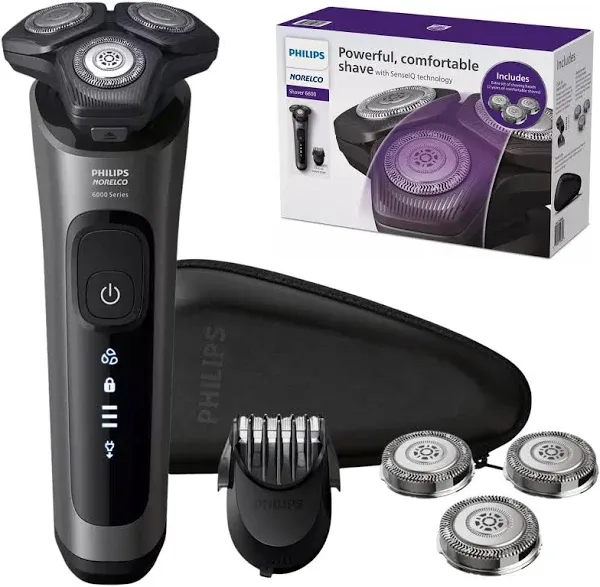 PHILIPS Electric Shavers for Men, Rechargeable Wet/Dry Electric Shaver with Sens