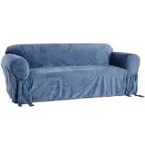 Classic Slipcovers Microfiber Velvet Loveseat Slipcover