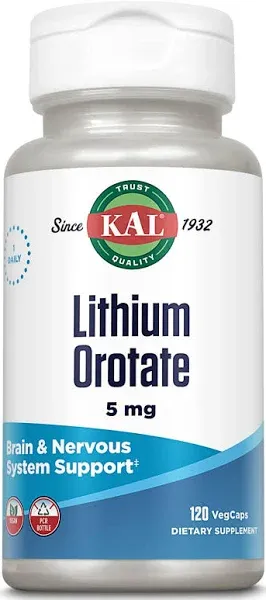Kal Lithium Orotate 5mg 60 VegCap