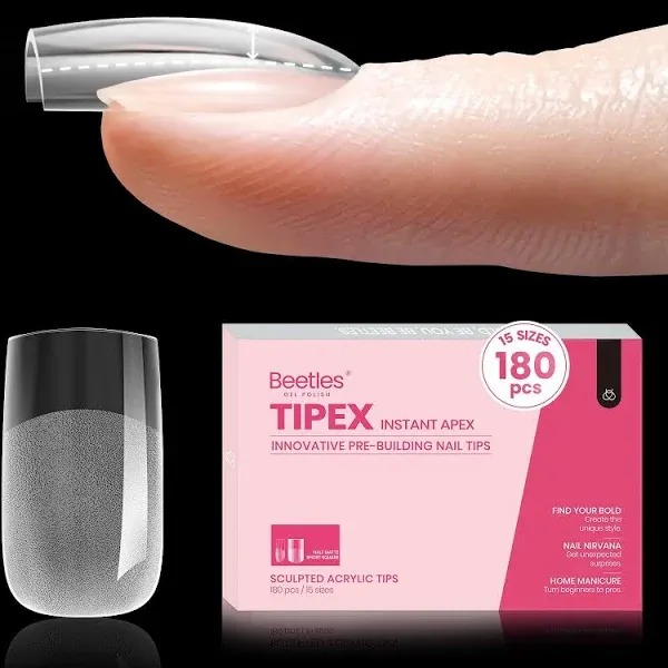 Beetles Short Square Tipex Nail Tips|180pcs