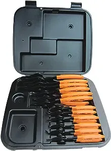 Lang Tools (3495) 12-Piece Fixed Tip Combination Internal/External Snap Ring Pliers Set