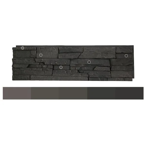GenStone Faux Stacked Stone Panel - Iron Ore G2SSIOHP