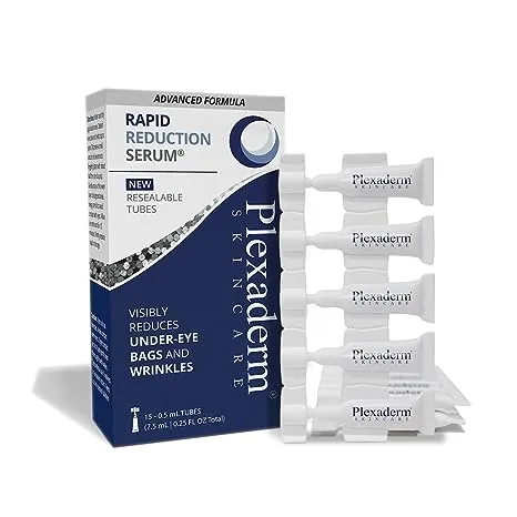 Plexaderm Rapid Reduction Eye Serum - Advanced Formula Anti Aging Visibly Reduces Under-Eye Bags, Wrinkles, Dark Circles, Fine Lines & Crow's Feet Instantly Instant Wrinkle Remover for Face