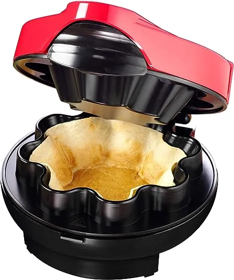 Taco Tuesday Baked Tortilla Bowl Maker, Red/Black