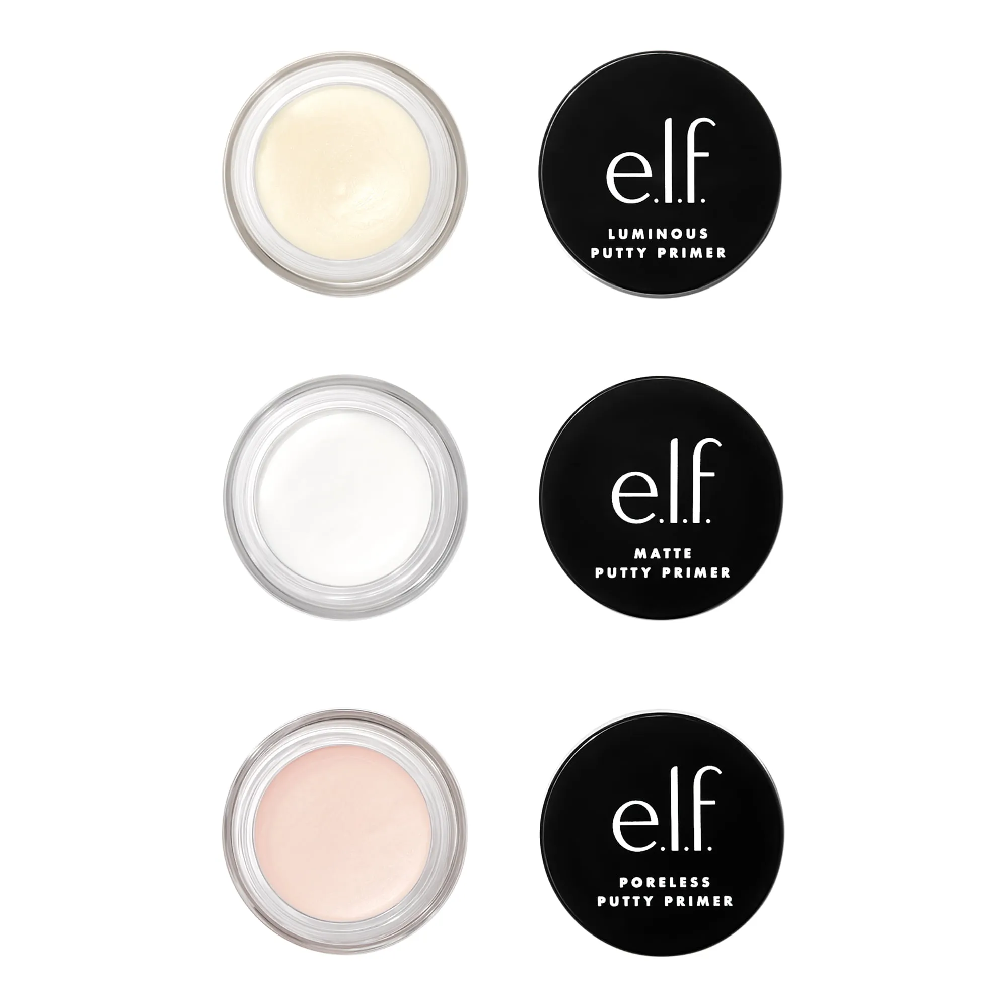 ELF Putty Primer Trio-Poreless,<wbr/>Matte,&amp; Luminous Putty Primer net wt. 0.14 oz EA