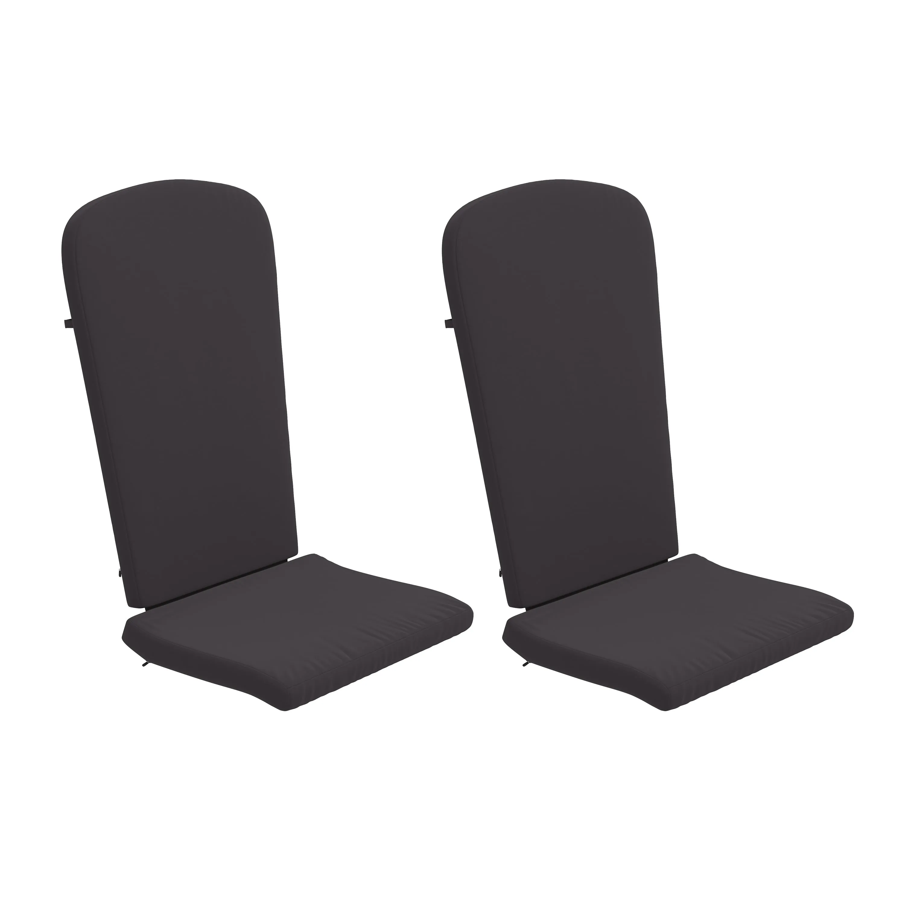 Flash Furniture Charlestown All Weather Indoor/Outdoor High Back Adirondack Chair Cushions, Patio Furniture Replacement Cushions, Set of 2, Gray
