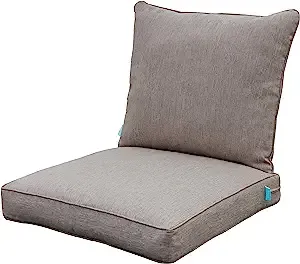 QILLOWAY Polyester Outdoor Chair Cushion Set,Outdoor Cushions (Tan)