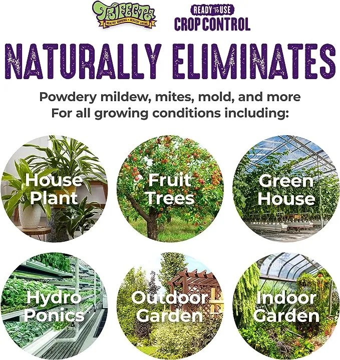 Trifecta Crop Control Ready to Use Maximum Strength Natural Pesticide, Fungicide, Miticide, Insecticide, Help Defeat Spider Mites, Powdery Mildew, Botrytis and Mold on Plants 16 OZ Size
